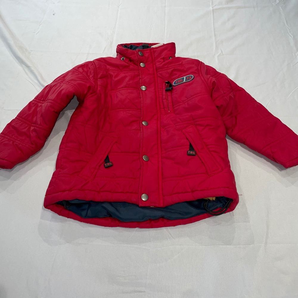Timberland Kids‎ Red Puffer Jacket Quilted Winter Coat Size 3T TBL 73 Heritage